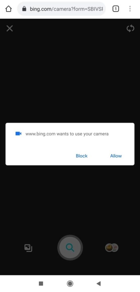 allow bing to use your camera